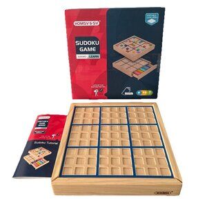 Learn Sodoku Colorful Wooden Game Board W/ Tutorial-Ages 6+